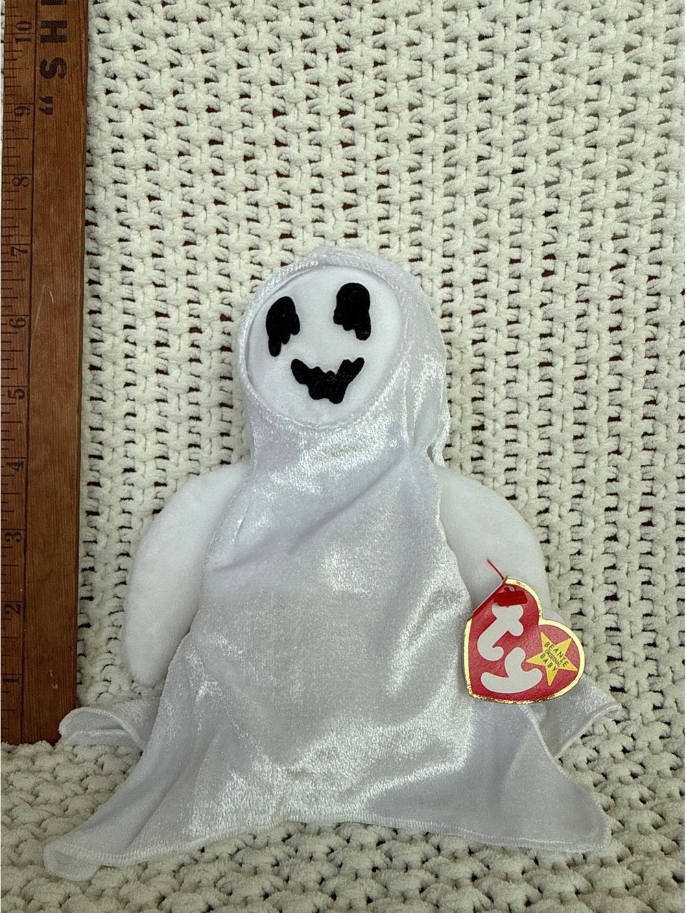 Ty Beanie Baby Sheets Ghost Plush Toy 1999 Halloween Collectible